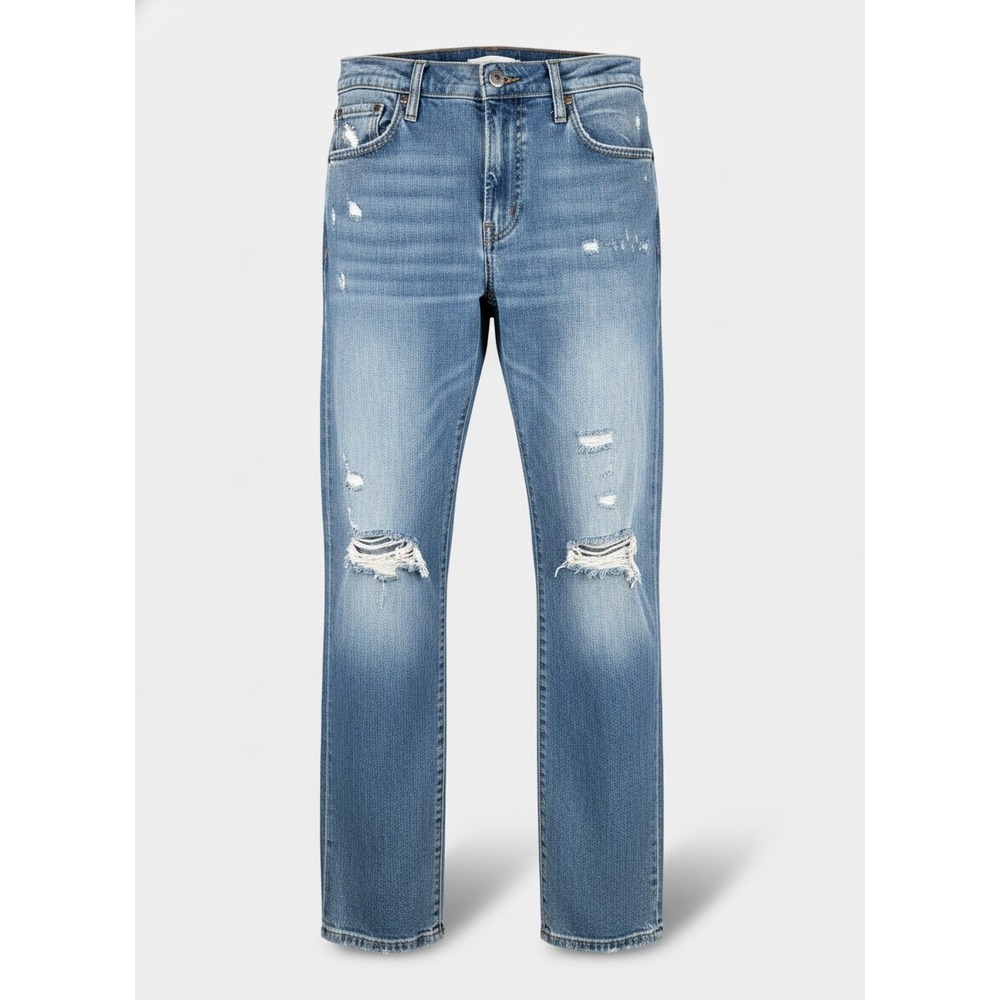 Levis 511 Slim Fit Jeans Mens 32x30 Light Wash Distressed Blue Denim 04511-2306